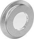 Image of Product. Front orientation. Sights. Sights for Quick-Clamp Sanitary Tube Fittings, 2205 Stainless Steel with Glass Window.