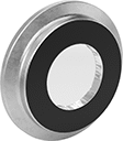 Image of Product. Front orientation. Sights. Sights for Quick-Clamp Sanitary Tube Fittings, 2205 Stainless Steel with Glass Window.