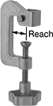 Image of Product. Front orientation. Contains Annotated. C-Clamps. Corrosion-Resistant C-Clamps, Knob Handle.