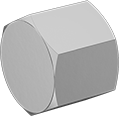Image of Product. Female. Front orientation. Pipe and Fittings. High-Pressure Brass and Bronze Threaded Pipe Fittings, Caps, Female, Threaded Fitting Connection, Hex Body.