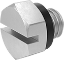 Image of Product. Male. Front orientation. Pipe and Fittings. High-Pressure Brass and Bronze Threaded Pipe Fittings, Slotted-Drive Plugs with Gasket, Male, Threaded Fitting Connection, Hex Body.