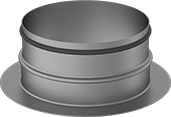 Image of Product. Front orientation. Duct and Fittings. Tight-Seal Spiral Duct and Fittings, Straight Collars.