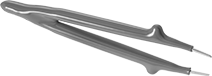 Image of Product. Front orientation. Tweezers. Electrically-Insulating  Tweezers, Standard Round Tips.