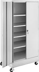 Image of Product. Style C. Front orientation. Cabinets. Heavy Duty Shelf Cabinets, Rolling, Assembled, Style C.