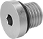 Image of Product. Front orientation. Pipe and Fittings. Extreme-Pressure Iron and Steel Threaded Pipe Fittings, Hex-Drive Plugs with Gasket, Male, Threaded Fitting Connection.