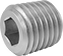 Image of Product. Front orientation. Pipe and Fittings. Extreme-Pressure Iron and Steel Threaded Pipe Fittings, Hex-Drive Plugs, Male, Threaded Fitting Connection.