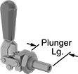 Image of Product. Front orientation. Contains Annotated. Toggle Clamps. Hole-Mount Push/Pull Toggle Clamps.