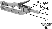 Image of Product. Front orientation. Contains Annotated. Toggle Clamps. Push Toggle Clamps with Rotating Handle.