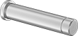 Image of Product. Front orientation. Made-to-Order Pins. Flat-Head Made-to-Order Pins, Retaining-Ring-Grooves End.