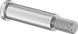 Image of Product. Front orientation. Made-to-Order Pins. Flat-Head Made-to-Order Pins, Threaded End.
