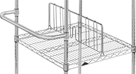 Image of Product. Front orientation. Shelf Dividers. Heavy Duty Wire Shelving.