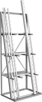 Image of Product. 1 Usable Side. Front orientation. Pipe Racks. Vertical-Storage A-Frame Pipe Racks, 1 Usable Side.