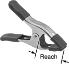 Image of Product. Front orientation. Contains Annotated. Spring Clamps. Spring Clamps, Steel Body, PVC Jaw.