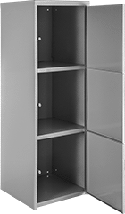Image of Product. Front orientation. Cabinets. Heavy Duty Shelf Cabinets with Individually Locking Doors.