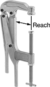 Image of Product. Front orientation. Contains Annotated. Toggle Clamps. C-Style Toggle Clamps.