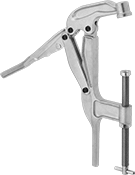 Image of Product. Clamp Shown Fully Open. Front orientation. Toggle Clamps. C-Style Toggle Clamps.