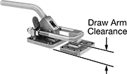 Image of Product. Style C. Front orientation. Contains Annotated. Toggle Clamps. Latch-Style Toggle Clamps, Style C, U-Style Draw Arm.