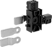 Image of Product. Bottom Right Side Door Mount. Front orientation. Multipoint Latch Conversion Kits. 90° Redirect Cam Latches, Half-Turn Counterclockwise to Open , Bottom Right Side Door Mount.