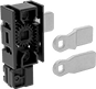Image of Product. Left-Side Door Mount for 1 Rod. Front orientation. Multipoint Latch Conversion Kits. Inline Cam Latches, Half-Turn Counterclockwise to Open, Left-Side Door Mount, For 1 Rod.