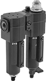 Image of Product. Front orientation. Compressed Air Filter/Lubricators. Compressed Air Filter/Lubricators, Opaque Bowl with Sight Glass.