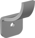 Image of Product. Front orientation. Brackets. Heavy Duty Handrail Mounting Brackets, Style 2.