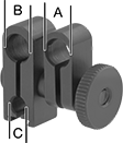 Image of Product. Front orientation. Contains Annotated. Variance Indicator Clamps. Swivel Variance Indicator Clamps, Style 4.