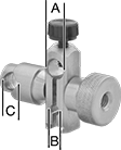 Image of Product. Front orientation. Contains Annotated. Variance Indicator Clamps. Swivel Variance Indicator Clamps, Style 7.