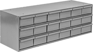 Image of Product. 18 Drawers (6 × 3). Front orientation. Cabinets. Stackable Small-Parts Cabinets, Painted Steel—Assembled, 18 Drawers, 6, 3.