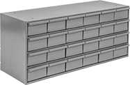 Image of Product. 24 Drawers. Front orientation. Cabinets. Stackable Small-Parts Cabinets, Painted Steel—Assembled, 24 Drawers.