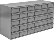 Image of Product. 30 Drawers. Front orientation. Cabinets. Stackable Small-Parts Cabinets, Painted Steel—Assembled, 30 Drawers.