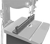 Image of ProductInUse. Front orientation. Band Saw Fences. Easy-Position Band Saw Fences.