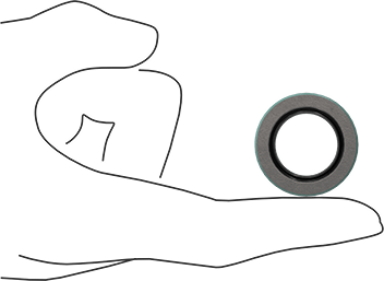 Image of Product. Side1 orientation. Contains SizingReference. Spring-Loaded Rotary Shaft Seal, with Wiper Lip, for 3/4" Shaft Diameter, 10 PSI Maximum Pressure.