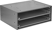 Image of Product. Front orientation. Cabinets. Create-Your-Own Stackable Small-Parts Cabinets with Compartmented Boxes, With Ball-Bearing Drawer Slides, For 2 Boxes.