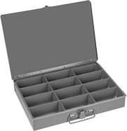 Image of Product. Front orientation. Organizer Boxes. Compartmented Organizer Boxes with Handle, Style D.