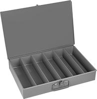 Image of Product. Front orientation. Organizer Boxes. Compartmented Organizer Boxes with Handle, Style B.