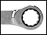 Image of Specification. Front orientation. ZoomedIn view. Contains Border. 12-Point Opening. Ratcheting Combination Wrenches.