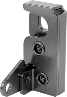 Image of Product. Back orientation. Remote-Release Rotary Latch, 300 Series Stainless Steel, Right-Side Door Mount.