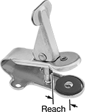 Image of Product. Front orientation. Contains Annotated. Spring Clamps. Locking Miniature Spring Clamps, Steel Body, 1/2" Maximum Opening.