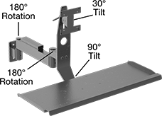 Image of Product. Front orientation. Contains Annotated. Positioning Arms. Heavy Duty Positioning Arms , Complete Arms, Screw On, Style E.