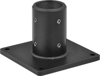 Image of Product. Floor- and Bench-Mount Pole Base. Front orientation. Positioning Arms. Heavy Duty Positioning Arms , Pole Bases, Screw On, Bench Mount.