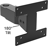 Image of Specification. Front orientation. Contains Annotated. Positioning Arms. Swing-Joint Positioning Arms, Monitor Mounting Plates.