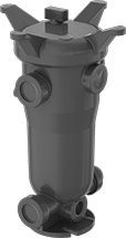 Image of Product. With Side Inlets and Outlets. Front orientation. Filter Bag Housings. High-Flow Plastic Filter Bag Housings.