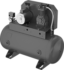 Image of Product. Front orientation. Air Compressors. Fire Sprinkler Electric Air Compressors, Air Compressors with Single Tank.