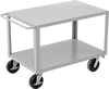 Steel Tables with Shelves
