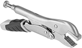 Image of Product. Flat Jaws and Quick Release. Front orientation. Locking Pliers. Locking Pliers , Flat Jaws and Quick Release—Cushion Grip.