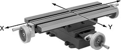 Image of Product. Front orientation. Contains Annotated. Milling Tables. Precision-Adjust Cross-Slide Milling Tables, Standard-Table 150 lb. Load Capacity.