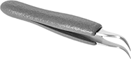Image of Product. Front orientation. Tweezers. Static-Control Tweezers, Curved Pointed Tips.