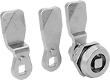 Image of Product. Front orientation. Cam Locks and Latches. Spring-Loaded Ball Stop Square-Drive Cam Locks, Style B.