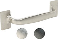Image of Product. Style 3. Front orientation. Pull Handles and Knobs. Weld-On-Mount Pull Handles, Style 3—Oval Grip.