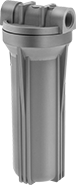 Image of Product. Front orientation. Filter Housings. Plastic Filter Housings with Cartridge for Hot Water.
